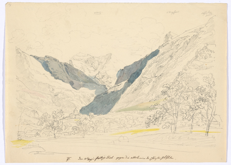 Johann Georg von Dillis, Frutigtal mit dem Altels, Mittagshorn und Achsenberg Grad, 1797