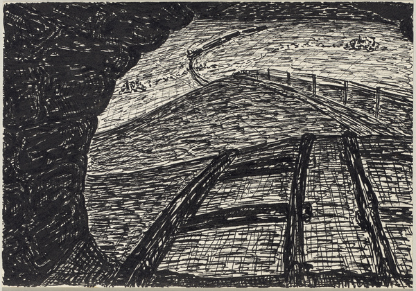 Adriaan Korteweg, Bahnlinie aus einem Tunnel, 1913