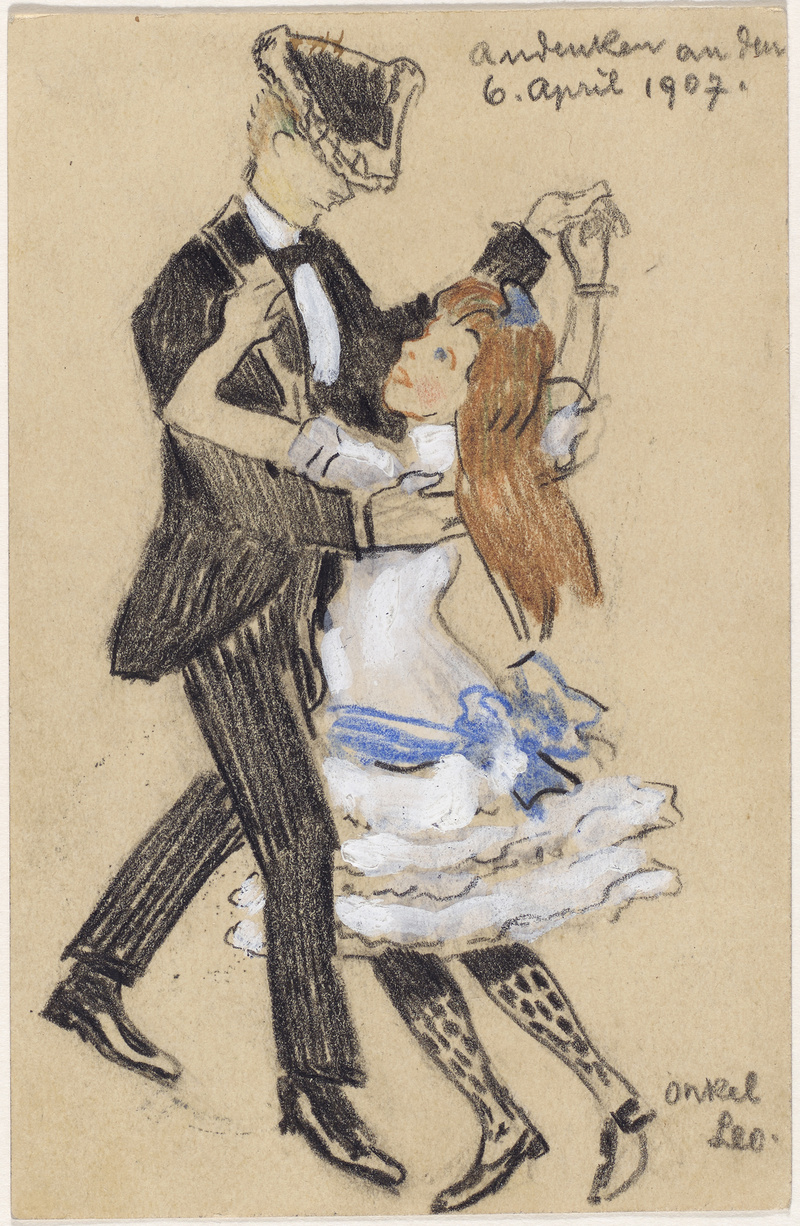 Leo Putz, o.re.: Andenken an den 6. April 1907; Postkarten-Serie /21