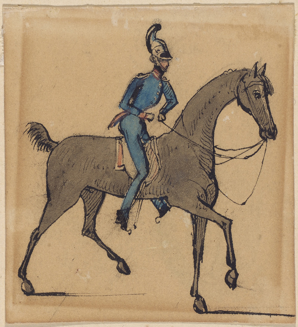 Franz von Pocci, Kavallerist, reitend