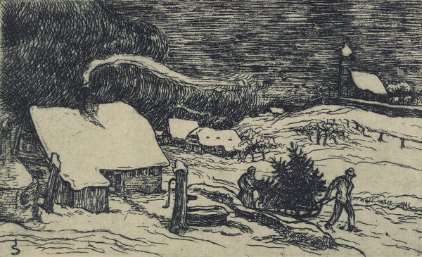 Joseph Sattler, Winter 2. Probedruck (Himmel zu Dunkel)