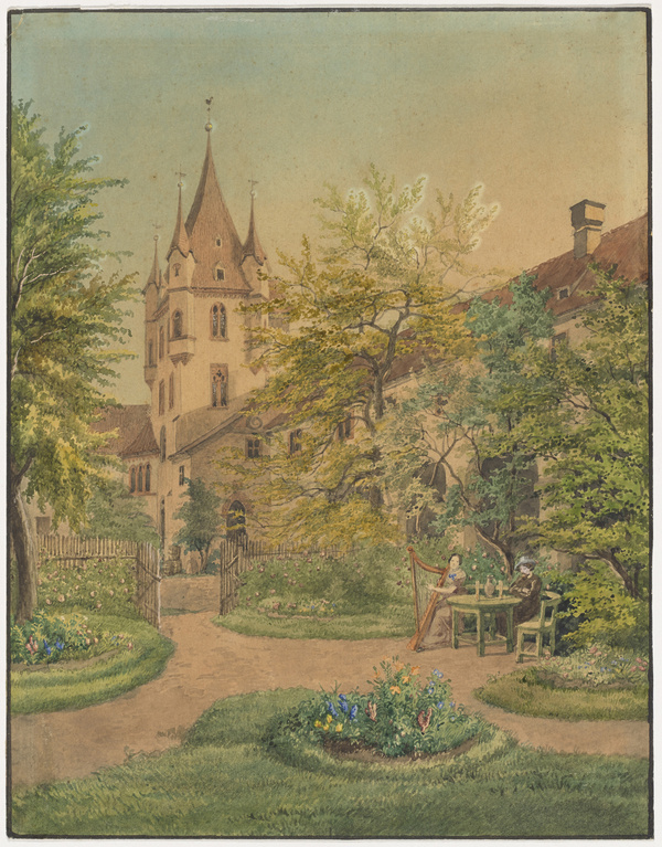 Lorenz Quaglio, Im Garten von Schloß Kaltenberg