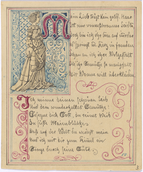 Franz von Pocci, Blättchen: Titelblatt: Minnelieder