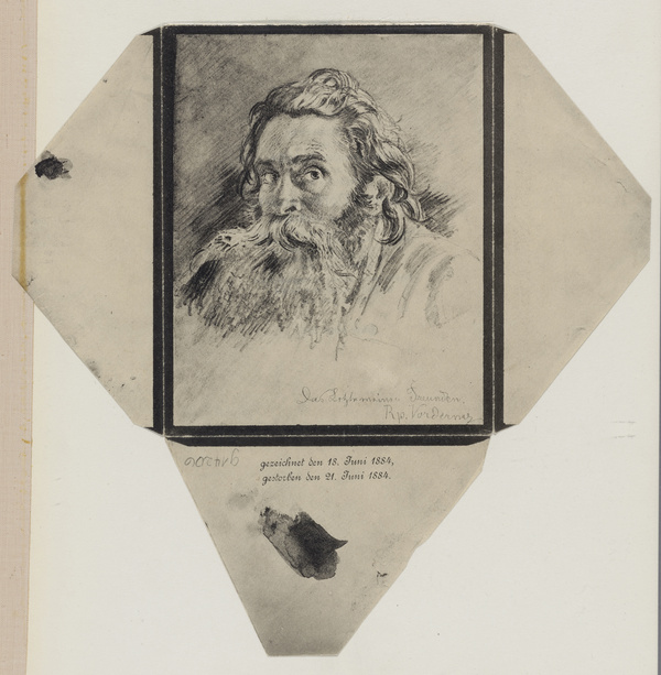 Rupert Vordermaier, Todesanzeige mit Selbstbildnis