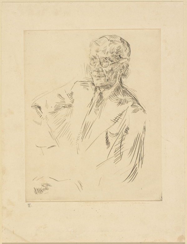 Heinrich Wolff, Bildnisskizze eines Arztes