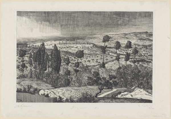 Hans Otto Schönleber, Girgenti (IV) (Blick über Olivenhaine und Zypressen