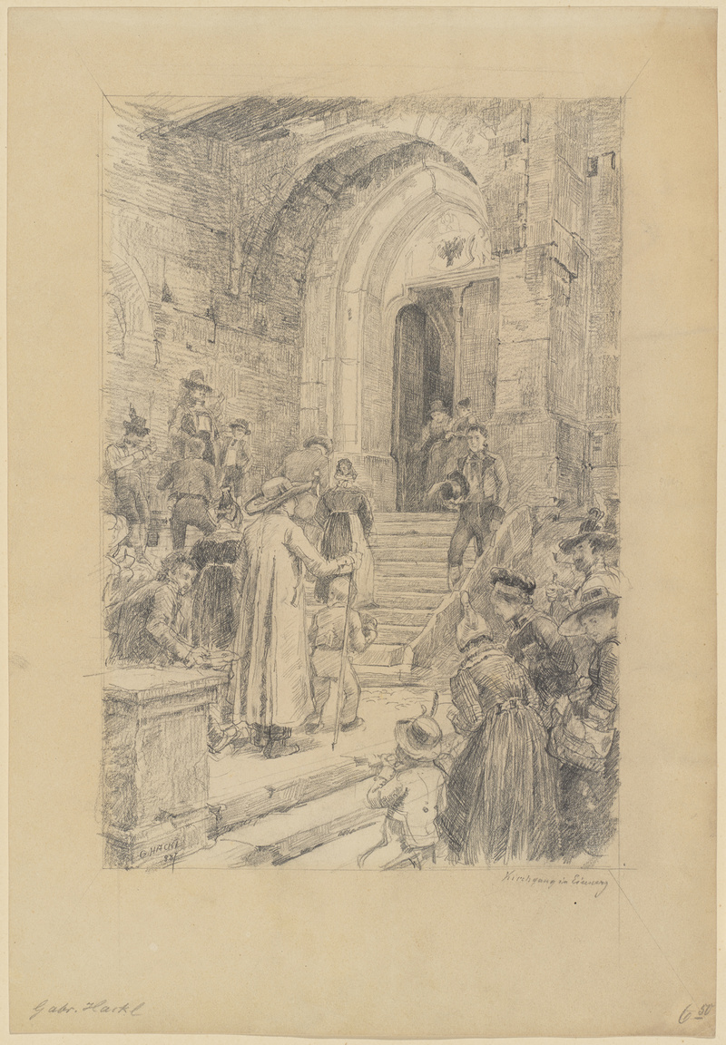 Gabriel von Hackl, Kirchgang in Einsweg, 1887