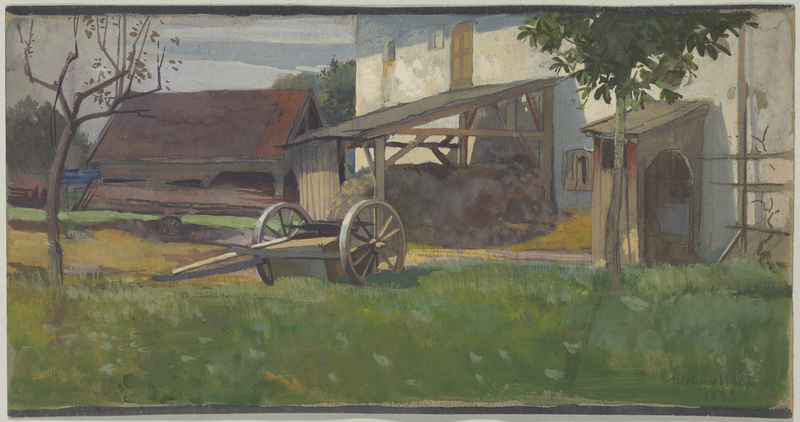 Melchior Kern, Rückseite eines Bauernhauses, 1893
