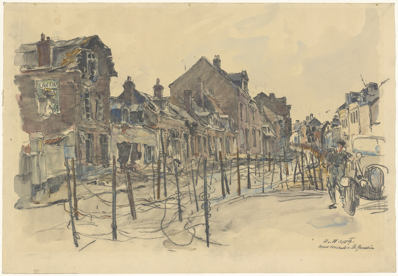 Hans von Hayek, Insel Vorstadt von St. Quentin, 1917