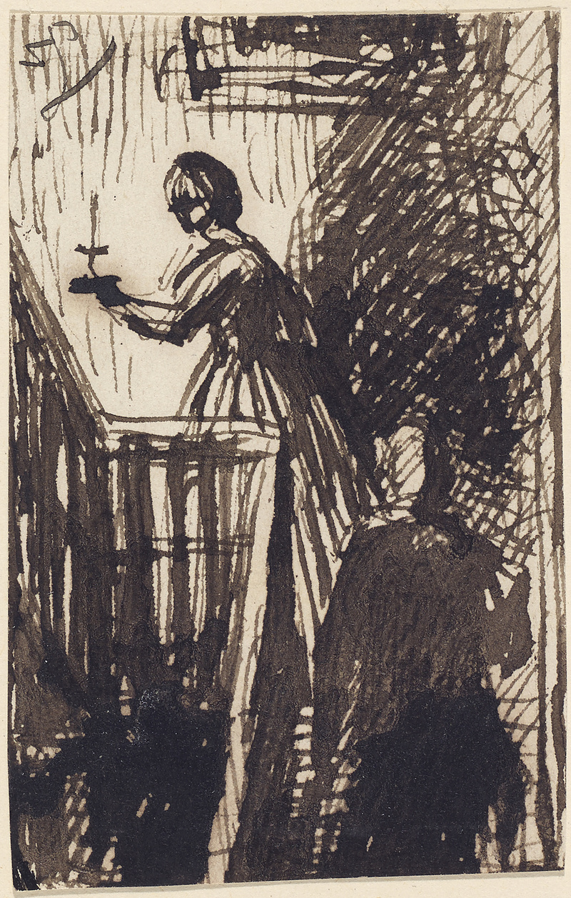 Wilhelm Lindenschmit der Jüngere, Auf der Treppe