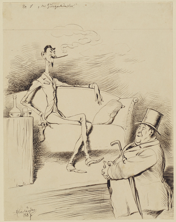 Adolf Oberländer, Sechs Tage aus dem Leben eines Hungerkünstlers I, 1887