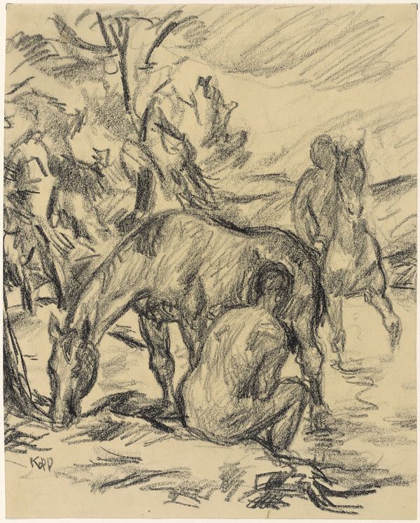 Otto Kopp, Pferde im Wasser