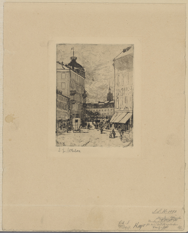 Sion Longley Wenban, Straße in München, 1883