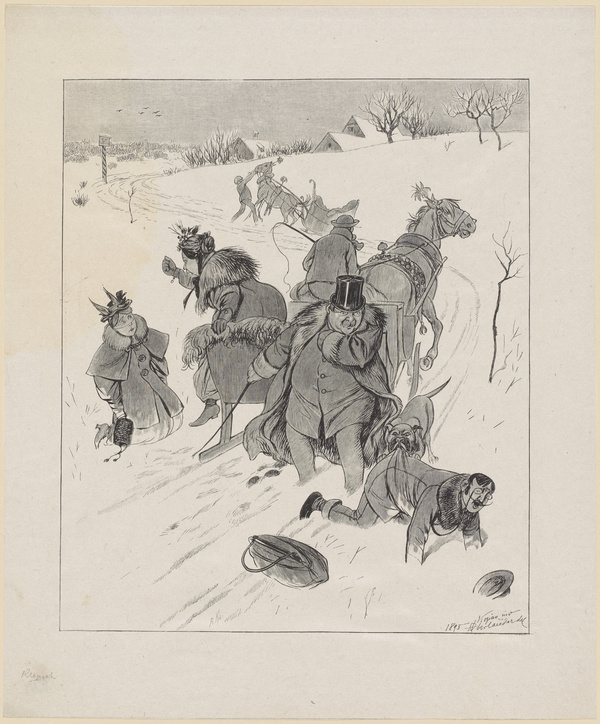 Adolf Oberländer, Sensationelles Gemälde, 1893