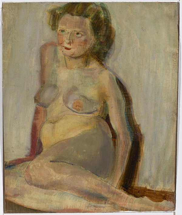 Paul Klee, Hockender weiblicher Akt, 1903