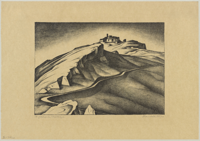 Alexander Kanoldt, Il paese di Bellegra, 1924