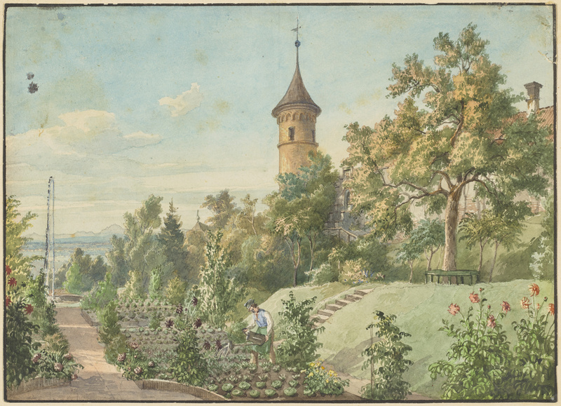 Lorenz Quaglio, Gemüsegarten von Schloß Kaltenberg