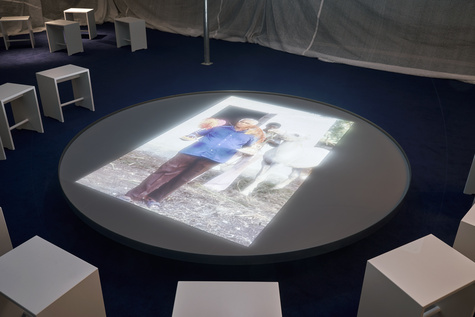 Installation Shot, Out of Focus. Leonore Mau and Haiti. An exhibition by U5, Lenbachhaus Munich, 2025. Photo: Lukas Schramm, Lenbachhaus