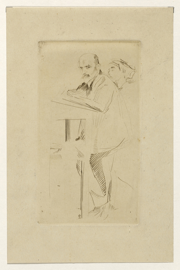 Heinrich Wolff, Selbstbildnis am Arbeitstisch