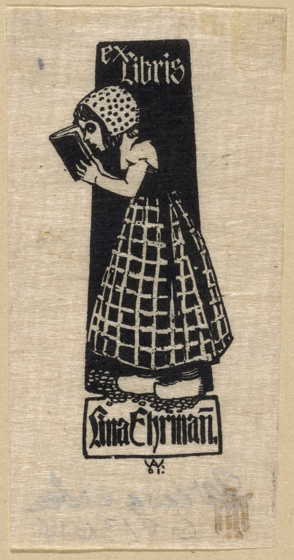 Albert Weisgerber, Ex Libris Lina Ehrmann, 1901
