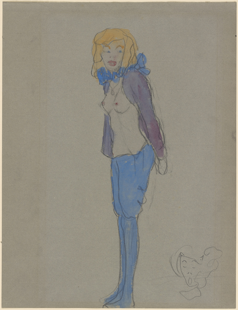 Lotte Pritzel, Entwürfe zu Puppen - Jung-Mädchen-Akt, halb angezogen