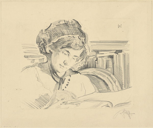 Heinrich Wolff, Bildnisskizze nach meiner Frau