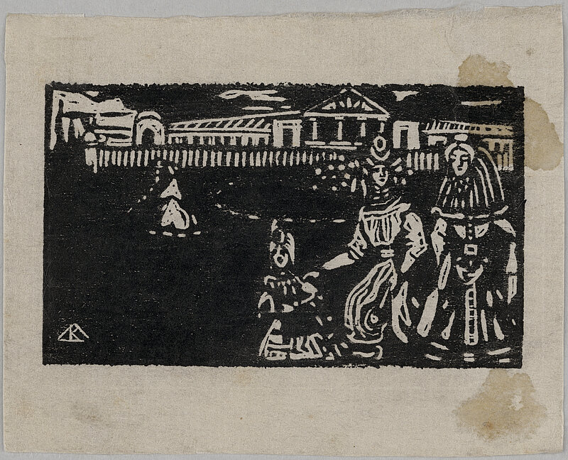 Wassily Kandinsky, 3 Exemplare, ohne Titel, um 1903