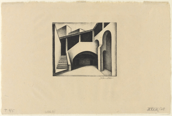 Alexander Kanoldt, Südlicher Hof, 1928
