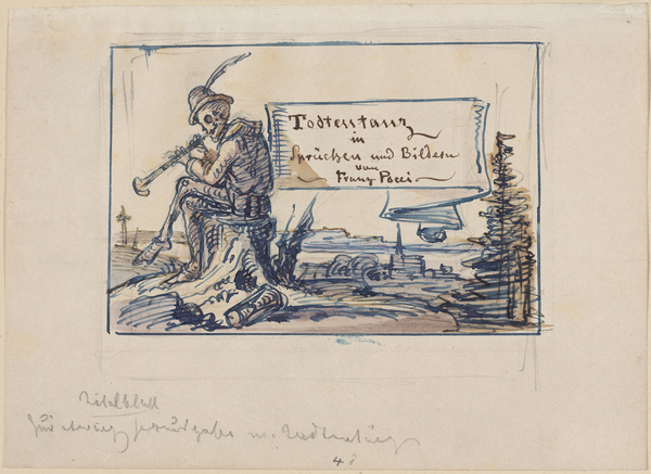 Franz von Pocci, Entwurf für den Titel der ersten Totentanz-Ausgabe