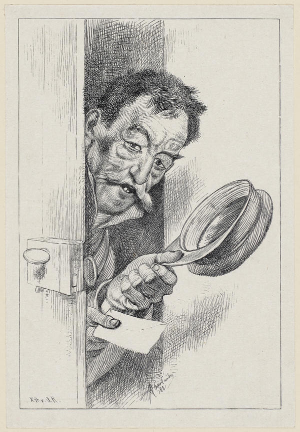 Adolf Oberländer, Der Briefträger, 1881