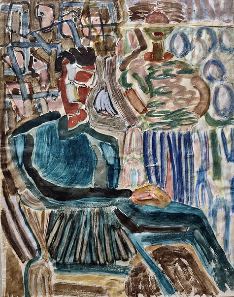 Maria Jarema, Portret (Portrait), 1942. National Museum in Warsaw (Muzeum Narodowe w Warszawie). © Estate of the artist