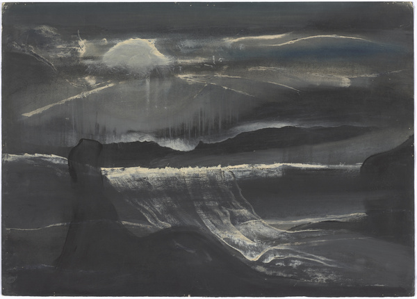 Fritz Winter, Zyklus Am Wehr, 3. Untertitel: Dahinziehender Strom sich in der Ewigkeit verlierend, 1936