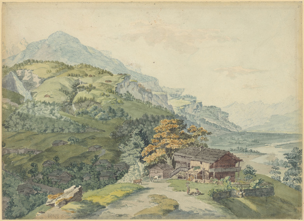 Max Joseph Wagenbauer, Flußtal mit Bauernhof