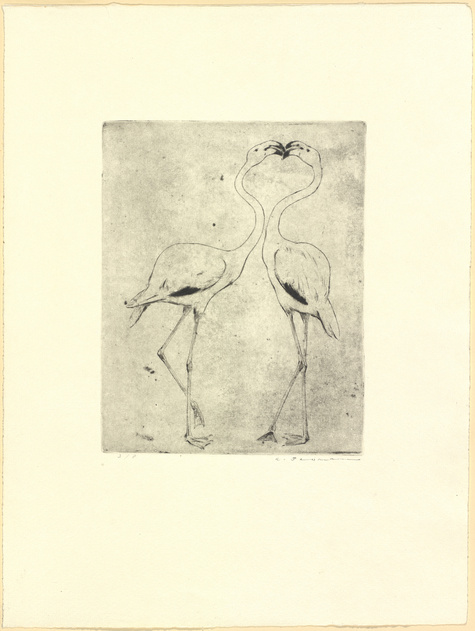 Kurt Tessmann, Zwei Flamingos