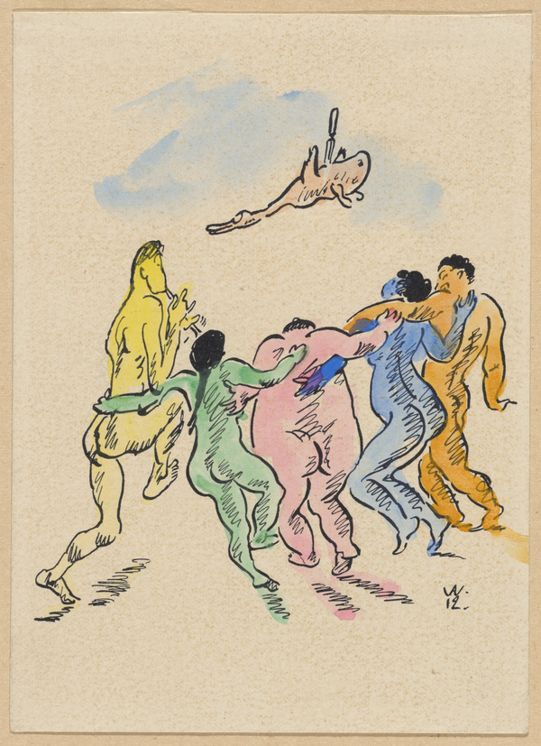 Albert Weisgerber, Künstlerinnen-Verein Postkarte, 1912