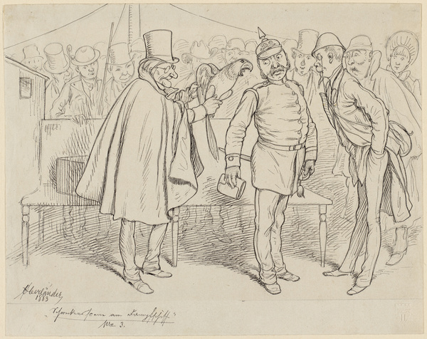 Adolf Oberländer, Eine Schreckensszene auf einem Dampfschiff, 1883