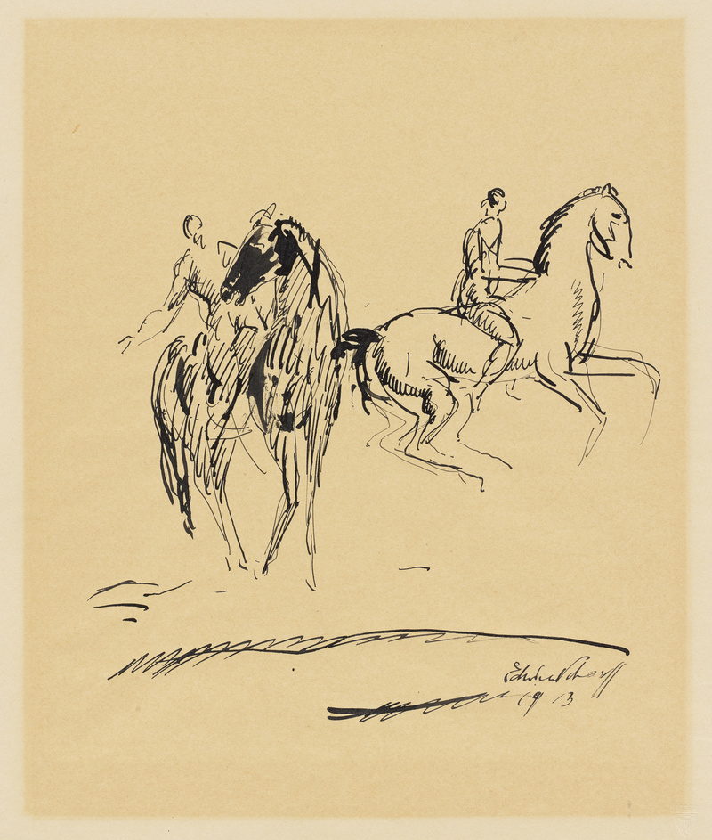 Edwin Scharff, Zwei Reiter (im Trab), 1913 Edwin Scharff, Zwei Reiter (im Trab), 1913