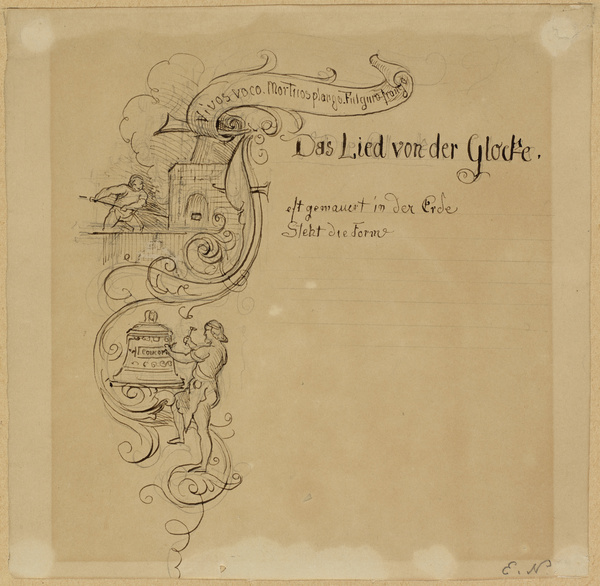 Eugen Napoleon Neureuther, Skizze für das Lied von der Glocke