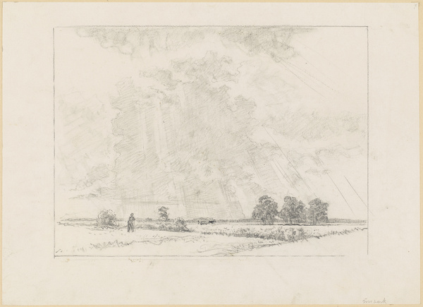 Peter von Halm, Landschaft mit Wolkenstudie