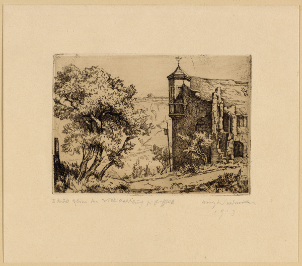 Heinrich Waldmüller, Ruine der Willibaldburg zu Eichstätt, 1913