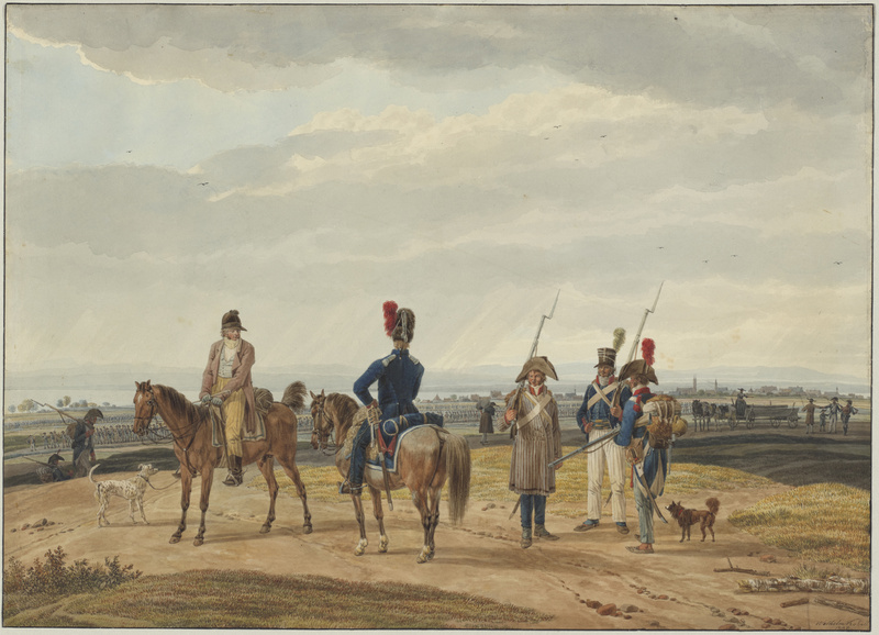 Wilhelm von Kobell, Begegnung mit französischen Soldaten, 1803