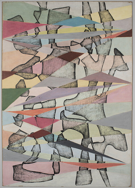 Maria Jarema, Kompozycja (Komposition), 1956, Oberschlesisches Museum in Bytom (Muzeum Górnośląskie w Bytomiu) © Rechtsnachfolge der Künstlerin, Foto: W. Szołtys