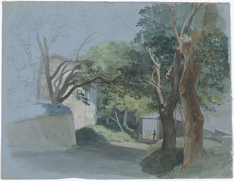 Carl Wilhelm Freiherr von Heideck, Südliches Gehöft mit Bäumen