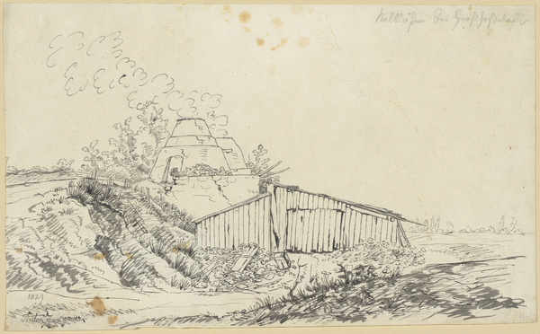 Anton Zwengauer, Kalköfen bei Großhesselohe, 1829