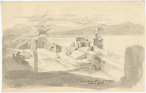 Carl Wilhelm Freiherr von Heideck, Aussicht aus meinem Zimmer zu Nauplia gegen die fünf Brüder Batterien