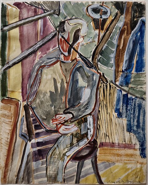 Maria Jarema, Garderobiany (Wardrobe Attendant), 1942. National Museum in Warsaw (Muzeum Narodowe w Warszawie). © Estate of the artist