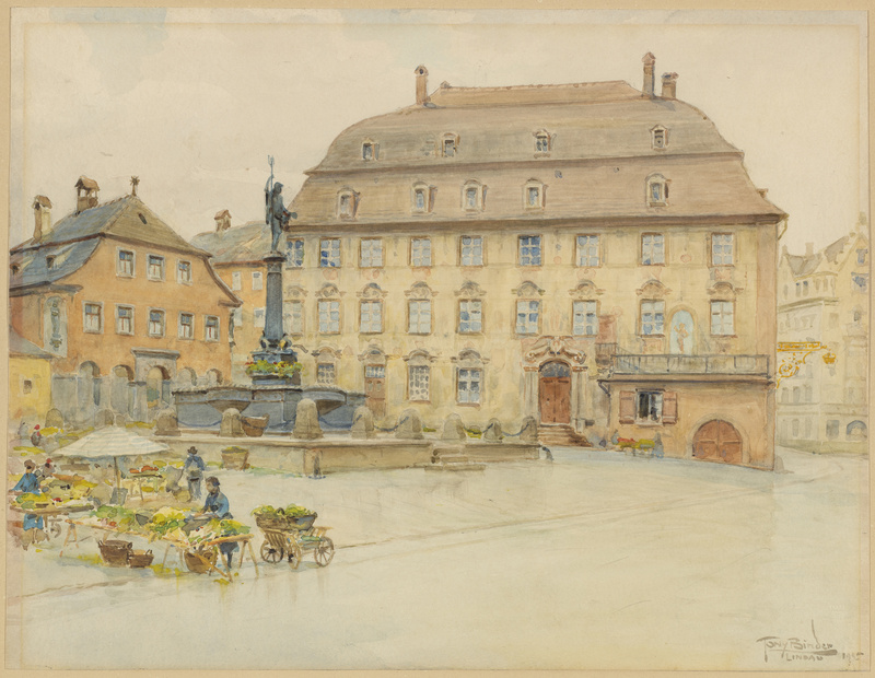 Tony Binder, Marktplatz in Lindau, 1935