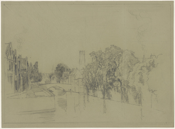 Peter von Halm, Holländische Stadt mit Kanal