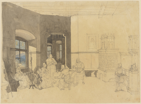 Lorenz Quaglio, Der heimgekehrte Pilger (in der Stube bei seinen Angehörigen)