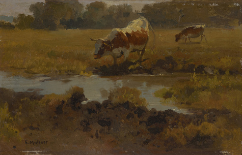 Ernst Adolf Meissner, Landschaft mit Kühen